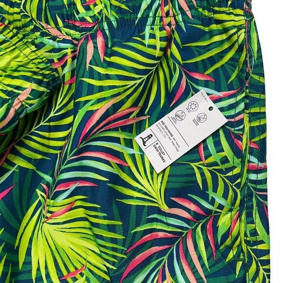 Lands End 8" Swim Trunks Size XL 40-42 Elastic Waist Pockets Mesh Liner UPF 50 - Picture 6 of 8